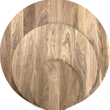 木っ端クラブ テーブル 天板 ウォールナット 厚み25mm 直径3種類から選べます (400φ 600φ 800φ)